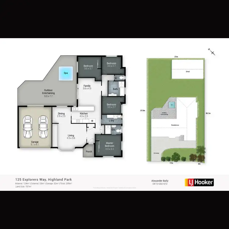 Floorplan of Homely house listing, 125 Explorers Way, Highland Park QLD 4211
