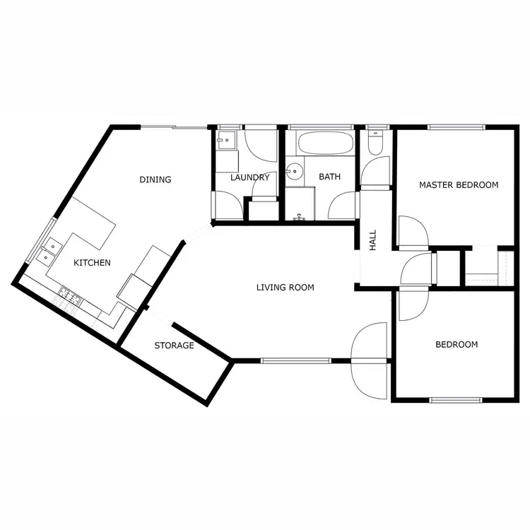Floorplan of Homely townhouse listing, 2/2 Dane Place, Wodonga VIC 3690