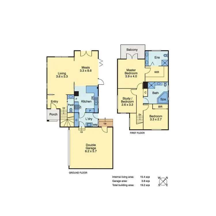 Floorplan of Homely townhouse listing, 1/13 Orchard Grove, Frankston South VIC 3199