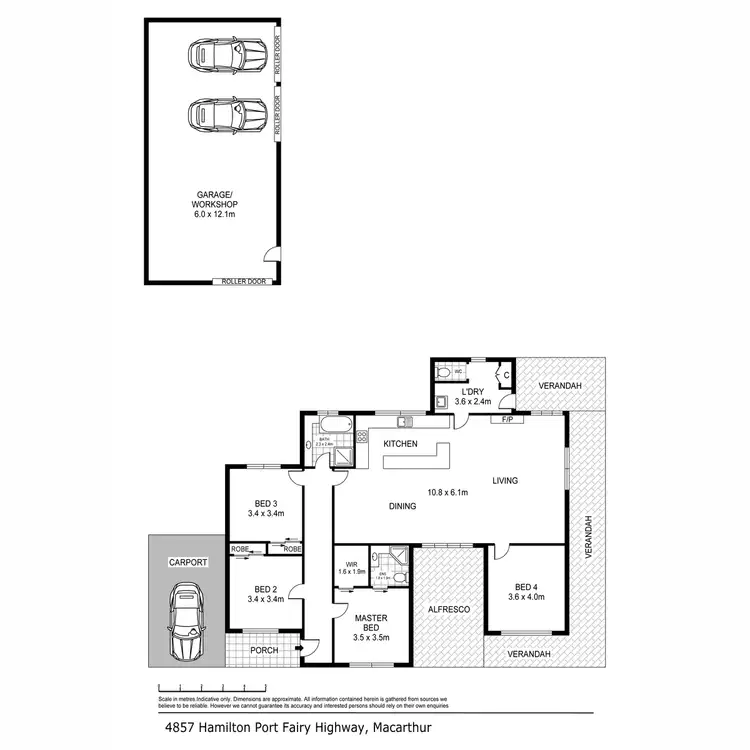 Floorplan of Homely rural property listing, 4857 Hamilton-Port Fairy Road, Macarthur VIC 3286