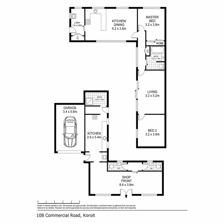 Floorplan of Homely house listing, 108 Commercial Road, Koroit VIC 3282