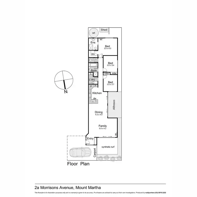 Floorplan of Homely house listing, 2A Morrisons Avenue, Mount Martha VIC 3934