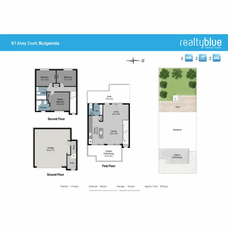 Floorplan of Homely townhouse listing, 8/1 Alvey Court, Mudgeeraba QLD 4213