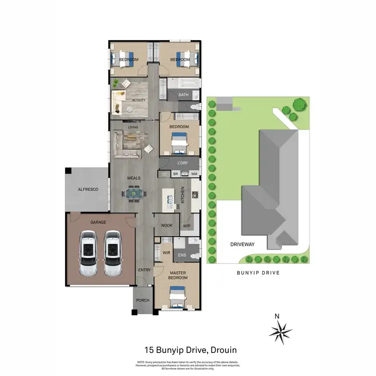 Floorplan of Homely house listing, 15 Bunyip Drive, Drouin VIC 3818