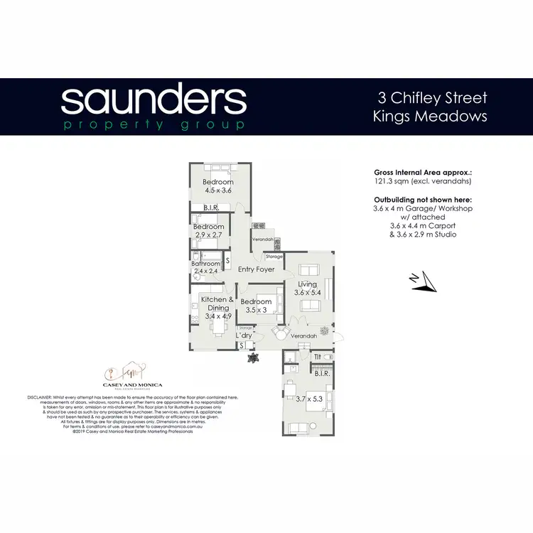 Floorplan of Homely house listing, 3 Chifley Street, Kings Meadows TAS 7249