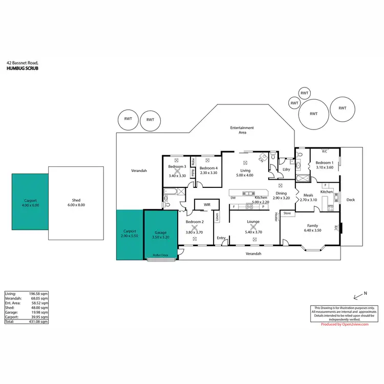 Floorplan of Homely house listing, 42 Bassnet Road, One Tree Hill SA 5114