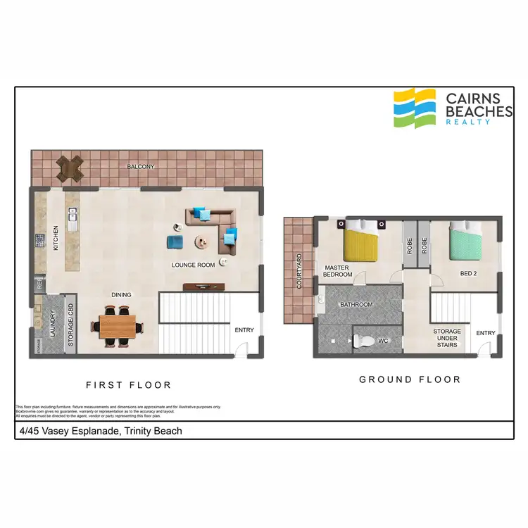 Floorplan of Homely apartment listing, 4/45 Vasey Esplanade, Trinity Beach QLD 4879