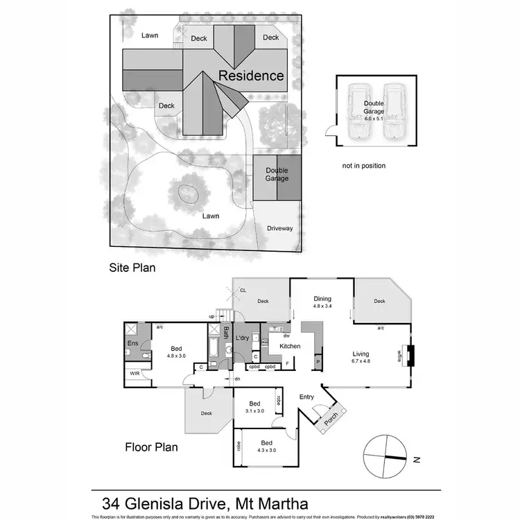 Floorplan of Homely house listing, 34 Glenisla Drive, Mount Martha VIC 3934