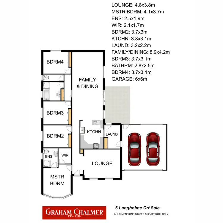 Floorplan of Homely house listing, 6 Langholme Court, Sale VIC 3850