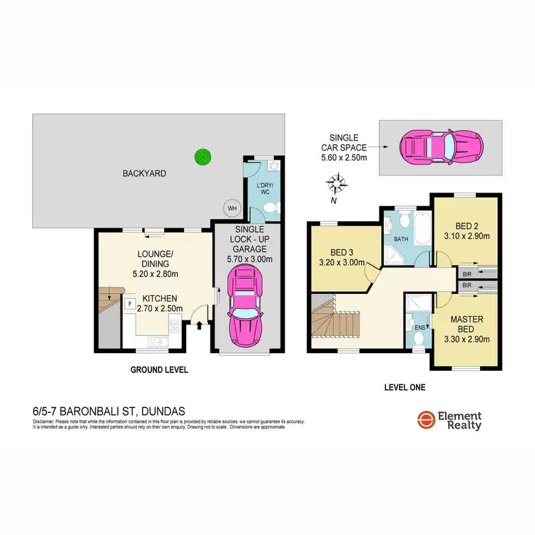 Floorplan of Homely townhouse listing, 6/5-7 Baronbali Street, Dundas NSW 2117