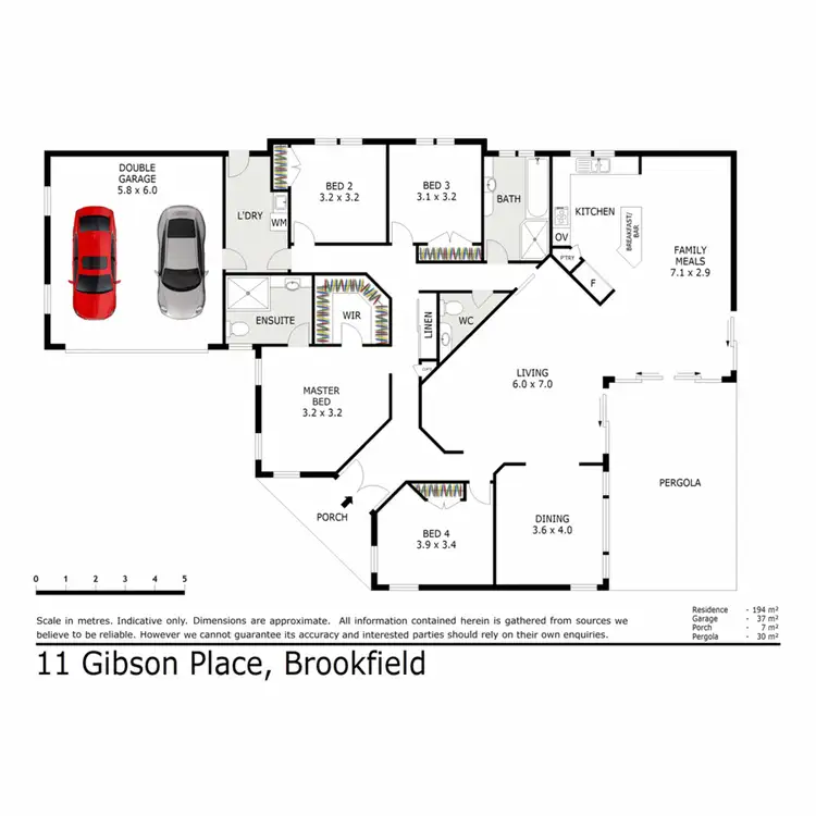 Floorplan of Homely house listing, 11 Gibson Place, Brookfield QLD 4069
