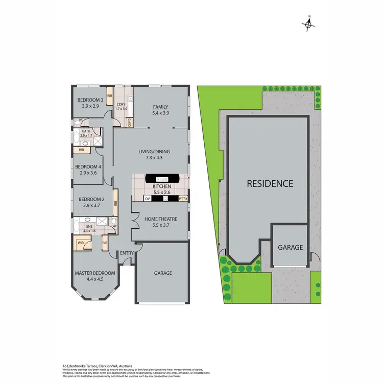 Floorplan of Homely house listing, 16 Edenbrooke Terrace, Clarkson WA 6030