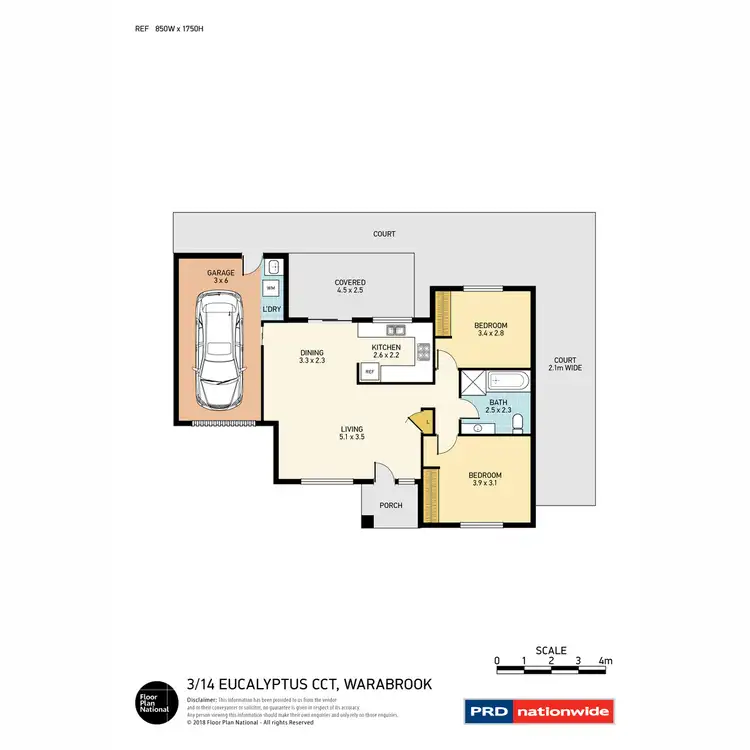 Floorplan of Homely unit listing, 3/14 Eucalyptus Circuit, Warabrook NSW 2304