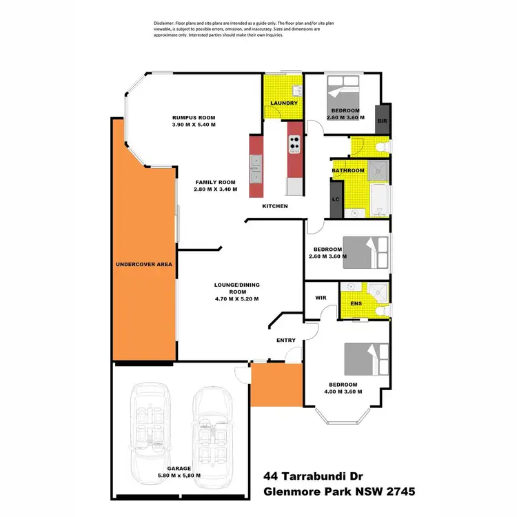 Floorplan of Homely house listing, 44 Tarrabundi Drive, Glenmore Park NSW 2745