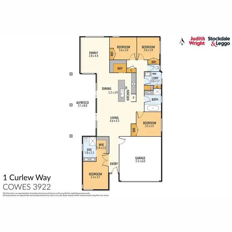 Floorplan of Homely house listing, 1 Curlew Way, Cowes VIC 3922