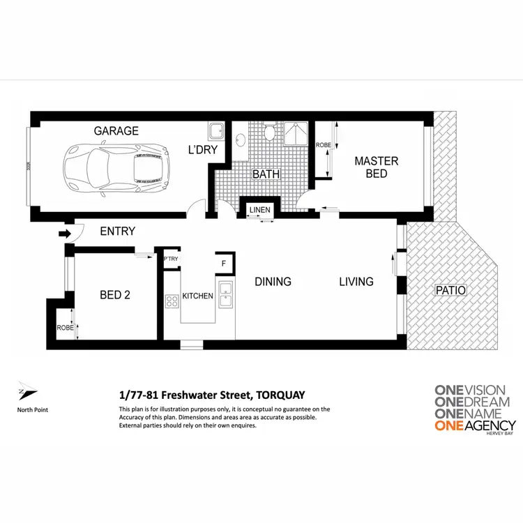 Floorplan of Homely apartment listing, 1/77-81 Freshwater Street, Torquay QLD 4655