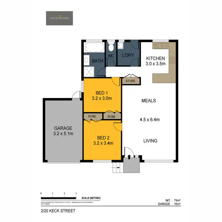 Floorplan of Homely unit listing, 2/20 Keck Street, Flora Hill VIC 3550