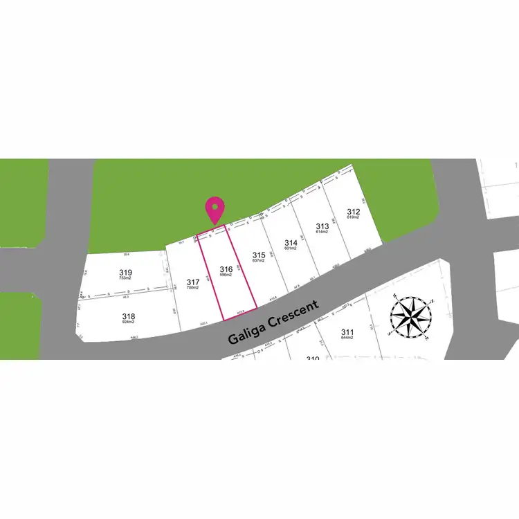 Floorplan of Homely land listing, LOT 316 Galiga Crescent, Dolphin Point NSW 2539