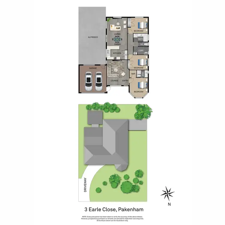 Floorplan of Homely house listing, 3 Earle Close, Pakenham VIC 3810
