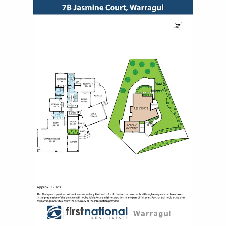 Floorplan of Homely house listing, 7B Jasmine Court, Warragul VIC 3820