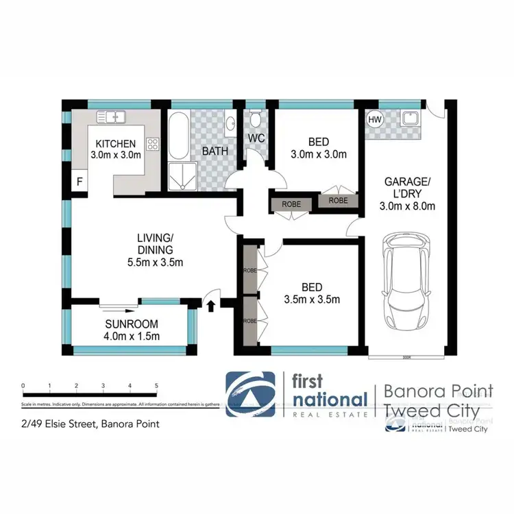 Floorplan of Homely semi-detached listing, 2/49 Elsie Street, Banora Point NSW 2486