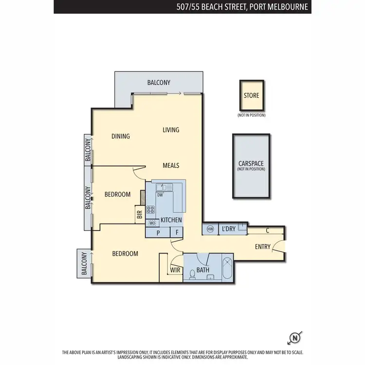 Floorplan of Homely apartment listing, 507/55 Beach Street, Port Melbourne VIC 3207