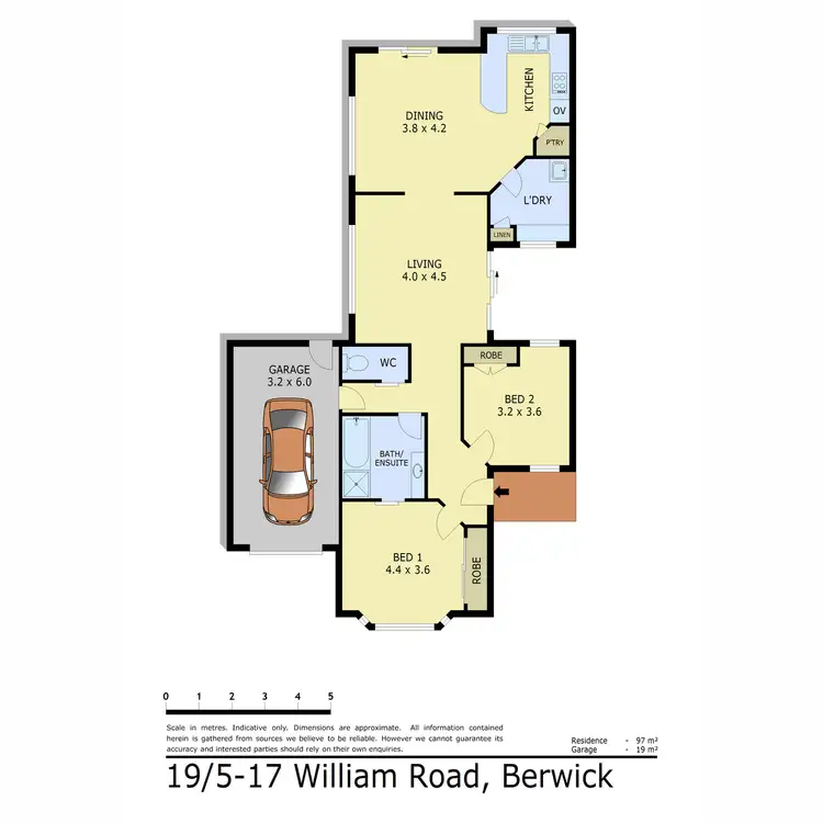 Floorplan of Homely unit listing, 19/5-17 William Road, Berwick VIC 3806