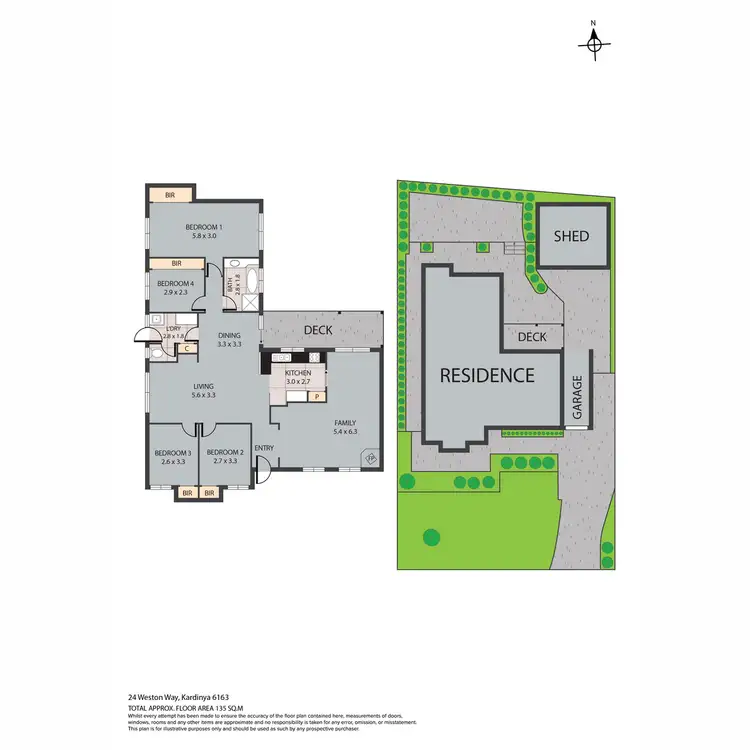 Floorplan of Homely house listing, 24 Weston Way, Kardinya WA 6163