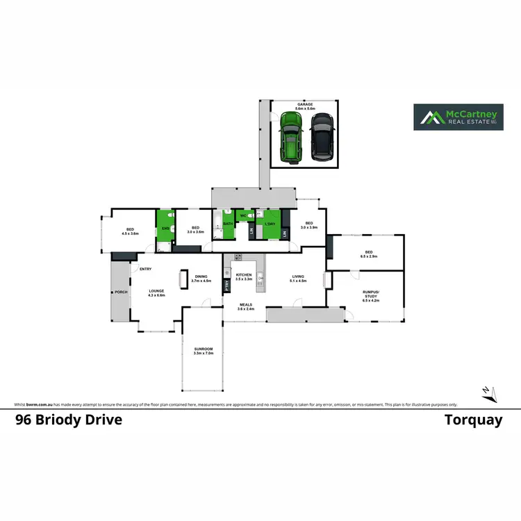Floorplan of Homely house listing, 96 Briody Drive, Torquay VIC 3228