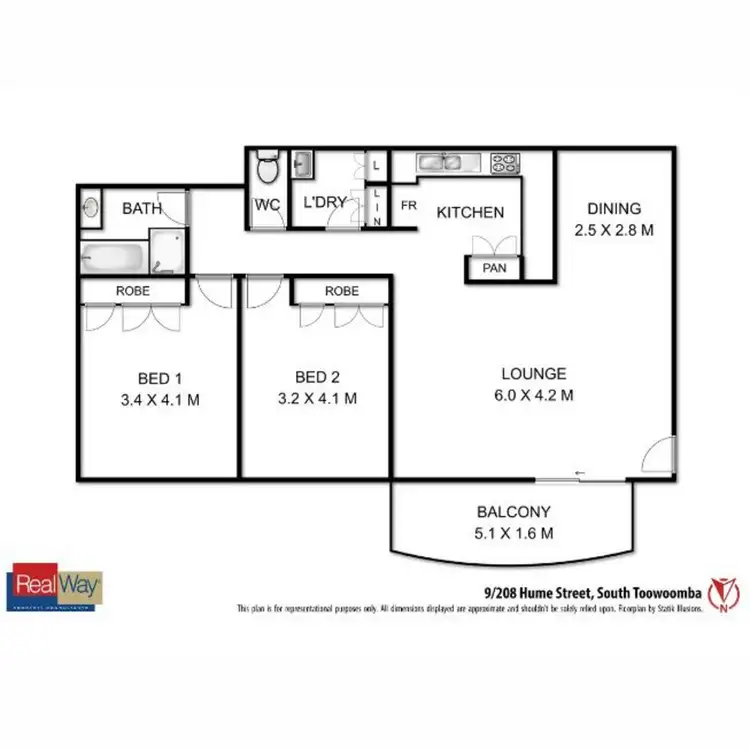 Floorplan of Homely unit listing, 9/208 Hume Street, South Toowoomba QLD 4350
