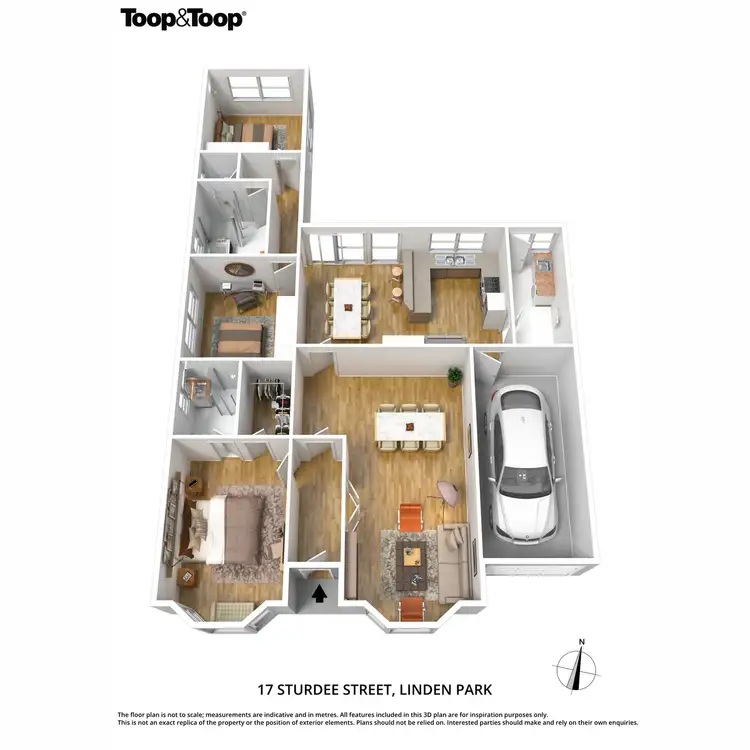 Floorplan of Homely semi-detached listing, 17 Sturdee Street, Linden Park SA 5065