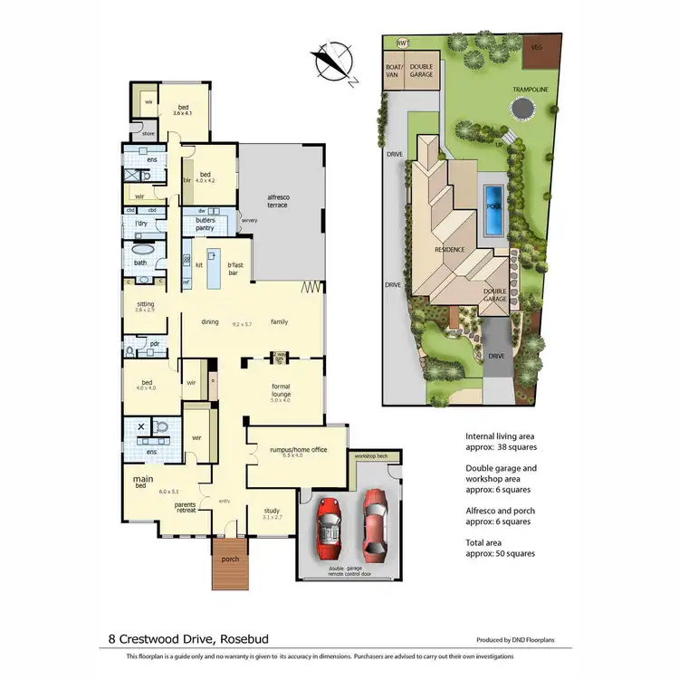 Floorplan of Homely house listing, 8 Crestwood Drive, Rosebud VIC 3939