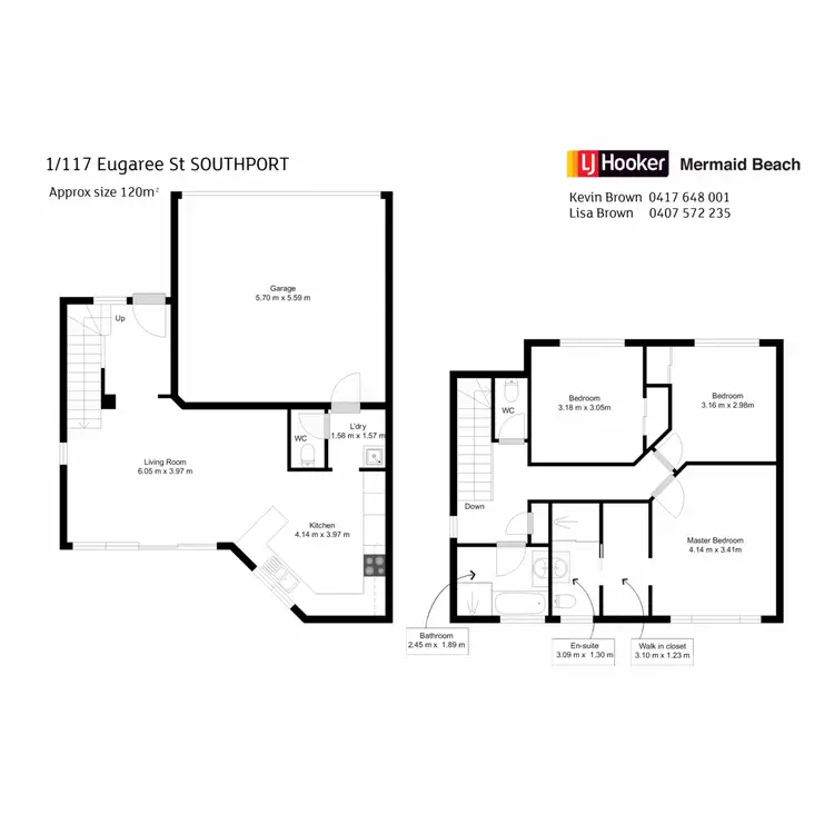 Floorplan of Homely townhouse listing, 1/117 Eugaree Street, Southport QLD 4215