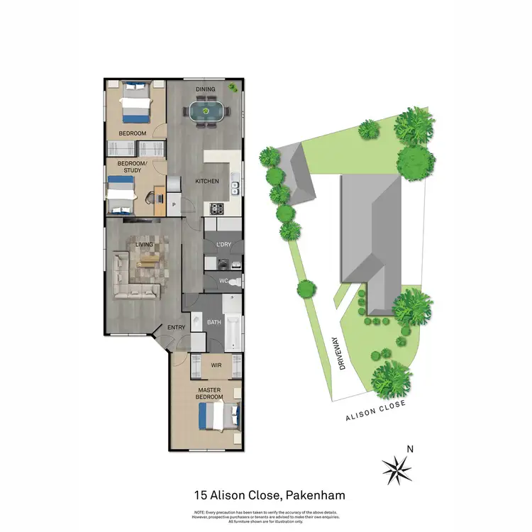 Floorplan of Homely house listing, 15 Alison Close, Pakenham VIC 3810