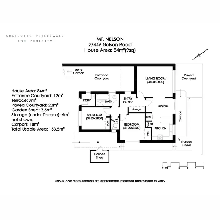 Floorplan of Homely unit listing, 2/449 Nelson Road, Mount Nelson TAS 7007