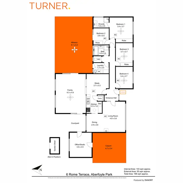 Floorplan of Homely house listing, 6 Rome Terrace, Aberfoyle Park SA 5159