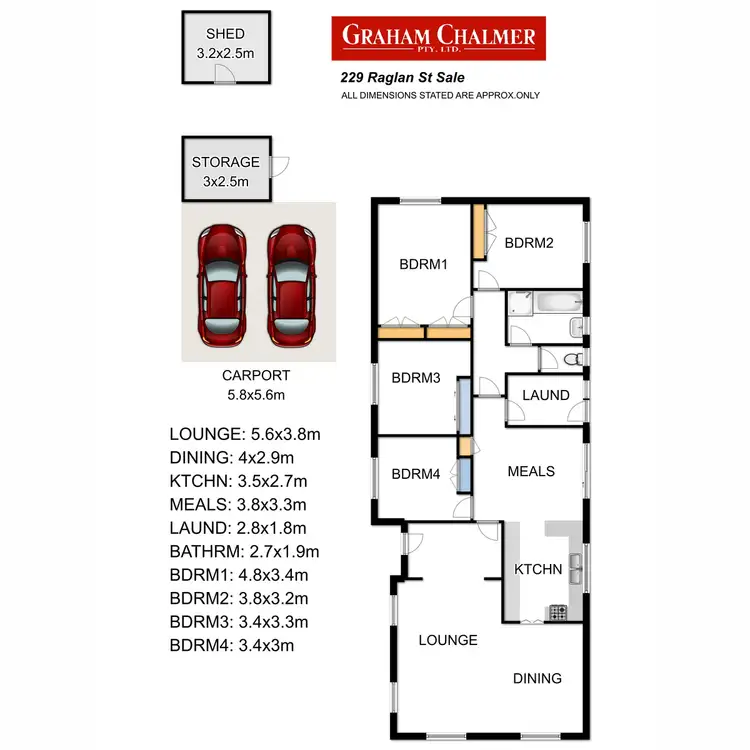 Floorplan of Homely house listing, 229 Raglan Street, Sale VIC 3850