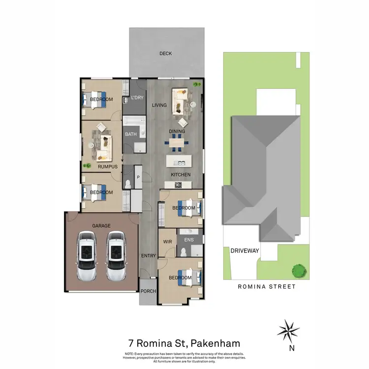 Floorplan of Homely house listing, 7 Romina Street, Pakenham VIC 3810