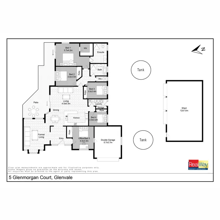 Floorplan of Homely house listing, 5 Glenmorgan Court, Glenvale QLD 4350