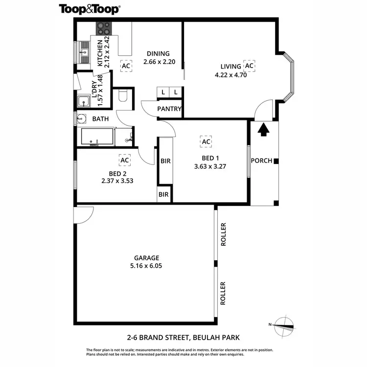 Floorplan of Homely unit listing, 2/6 Brand Street, Beulah Park SA 5067