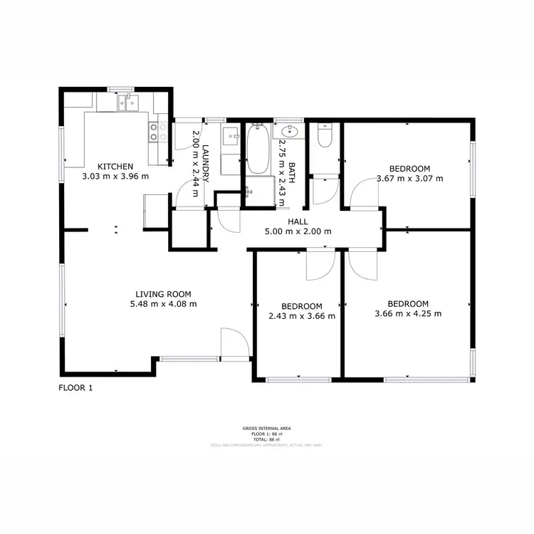 Floorplan of Homely house listing, 8 Euston Street, Claremont TAS 7011