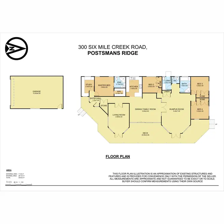 Floorplan of Homely house listing, 300 Six Mile Creek Road, Postmans Ridge QLD 4352