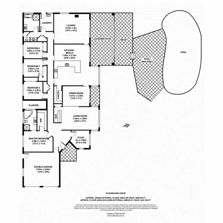 Floorplan of Homely house listing, 82 Bundoora Drive, Karana Downs QLD 4306