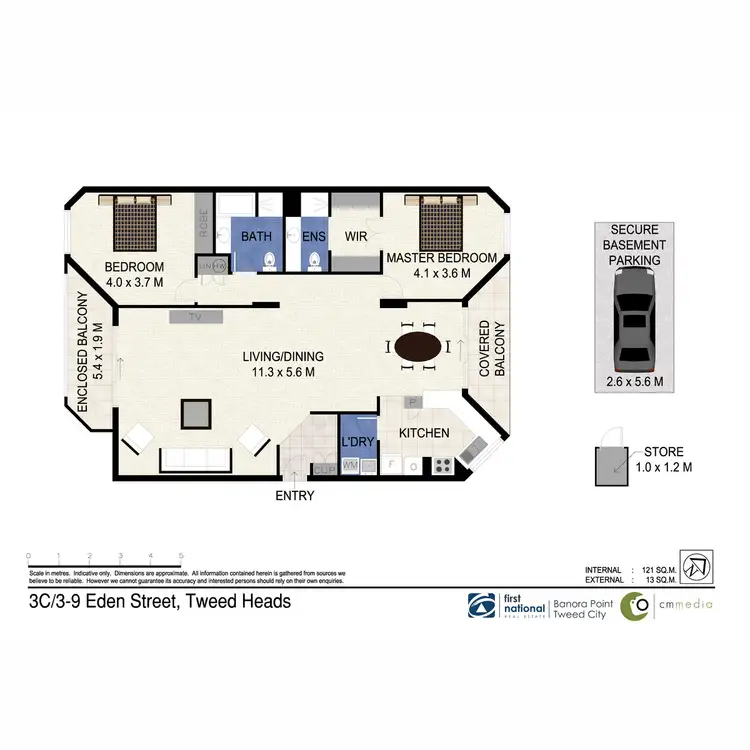 Floorplan of Homely apartment listing, 3C/3-9 Eden Street, Tweed Heads NSW 2485