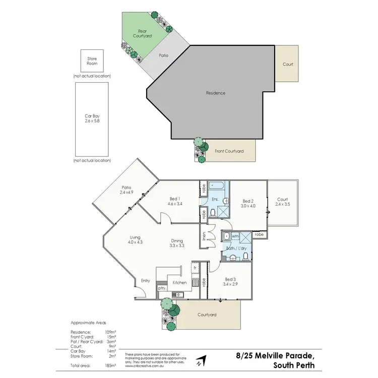 Floorplan of Homely unit listing, 8/25 Melville Parade, South Perth WA 6151