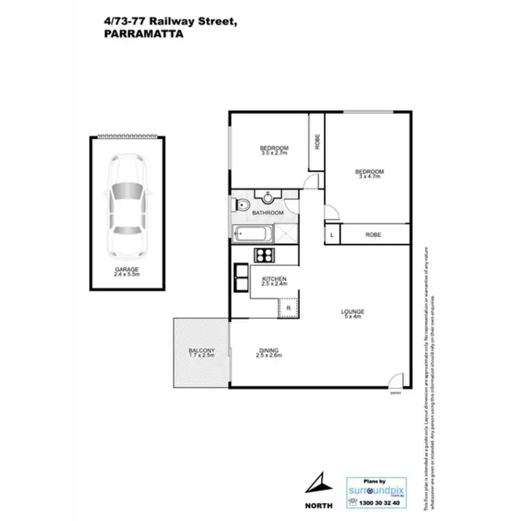 Floorplan of Homely apartment listing, 4/73-77 Railway Street, Granville NSW 2142