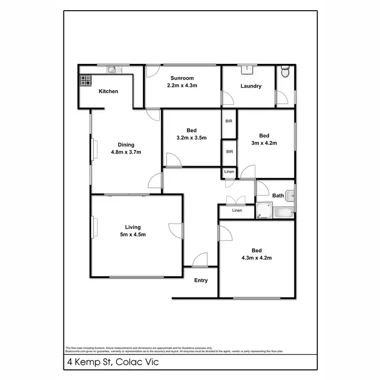 Floorplan of Homely house listing, 4 Kemp Street, Colac VIC 3250
