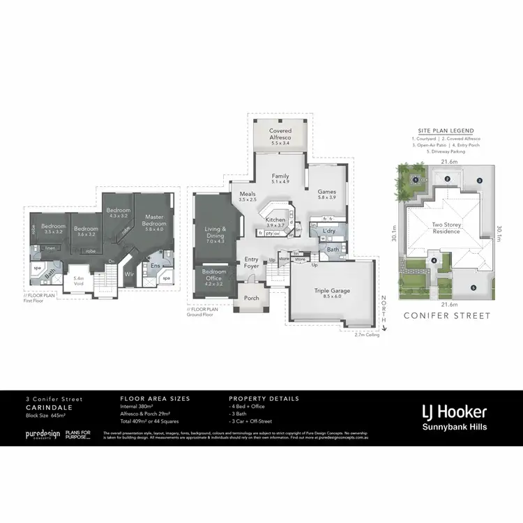 Floorplan of Homely house listing, 3 Conifer Street, Carindale QLD 4152
