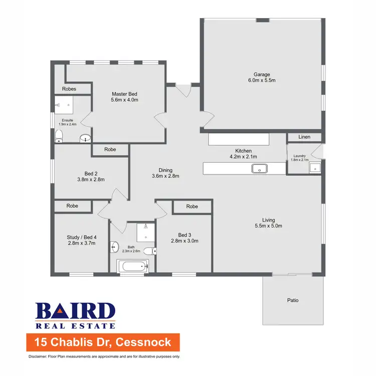 Floorplan of Homely house listing, 15 Chablis Drive, Cessnock NSW 2325