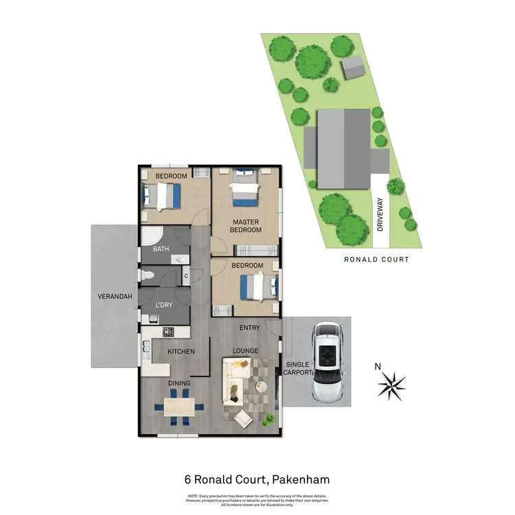 Floorplan of Homely house listing, 6 Ronald Court, Pakenham VIC 3810